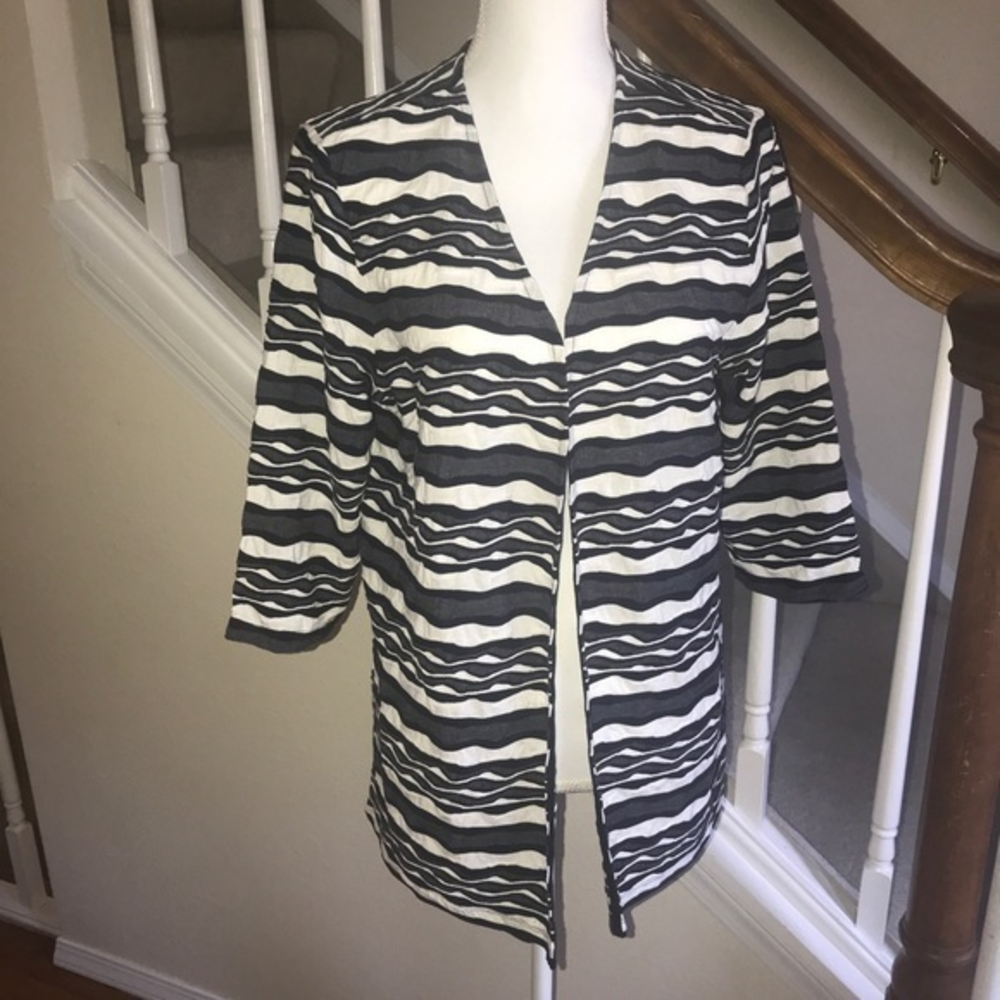 Christopher‎ & Banks textured blue cardigan L NWT